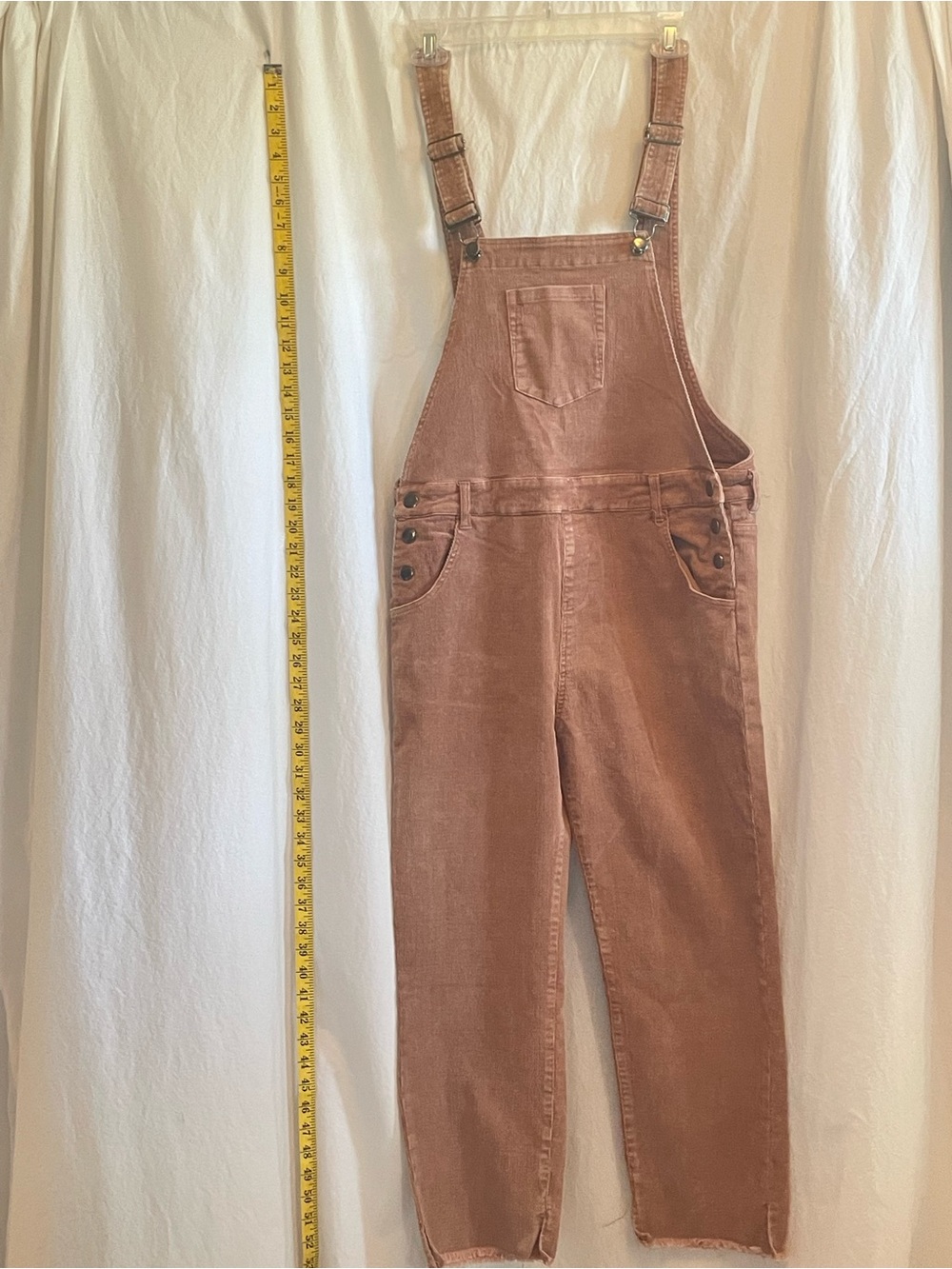 Vici Rust Brown Corduroy Ankle Overalls cabin core